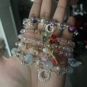 ✨ Beaded Charm Bracelets | Moon, Star & Fruit Charms | Boho Stackable ✨